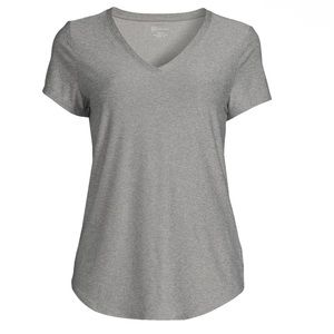 Gray Grey V-Neck T-Shirt Top XL Short Sleeve Used